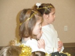 kaitlyn was an angel for the nativity at church